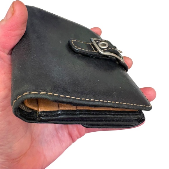 Coach black leather vintage y2k buckle wallet - Picture 6 of 12